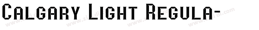 Calgary Light Regula字体转换